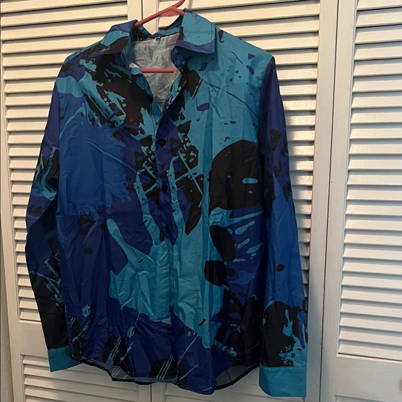 No Name Brand Tops - #0718+ Vintage Blue and Black Long Sleeve Shirt.